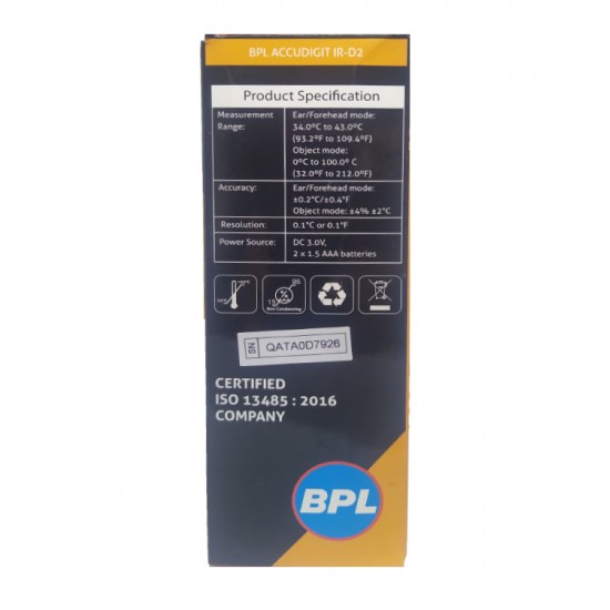Buy BPL infrared Accudigit IR-D2 Contactless Digital Thermometer