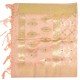 Buy silk dupatta in peach color & golden work.