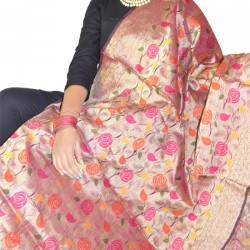 Buy silk printed multicolour dupatta/ stole for women.