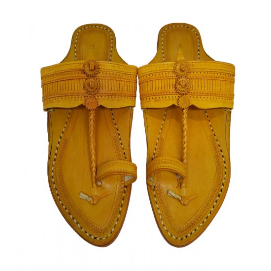 Buy Lightweight leather kolhapuri chappal for men
