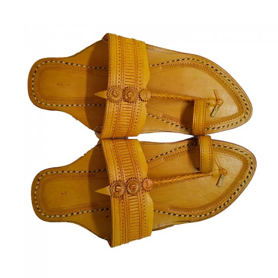 Buy Lightweight leather kolhapuri chappal for men