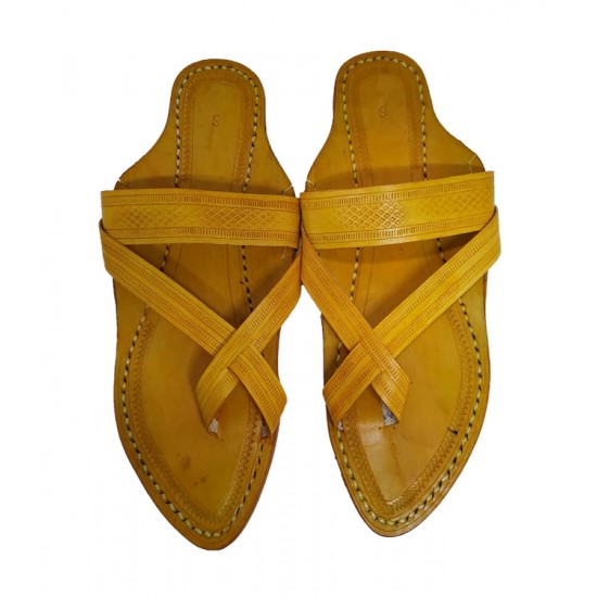 Buy Cross strapped designer kolhapuri chappal for men