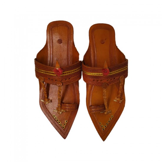 Buy Brown Colored designer Kolhapuri Chappal for Men