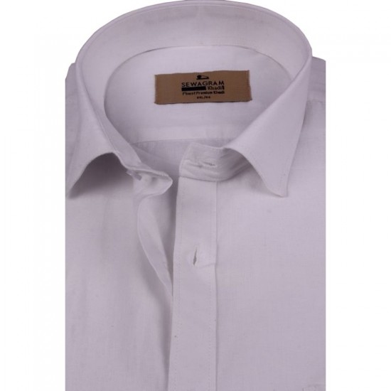 Buy white Khadi Shirt for Men with full & half sleeves