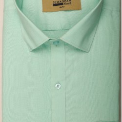Buy pista colored plain khadi shirt with full & half sleeves