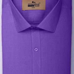 Buy purple colored khadi shirt with full & half sleeves