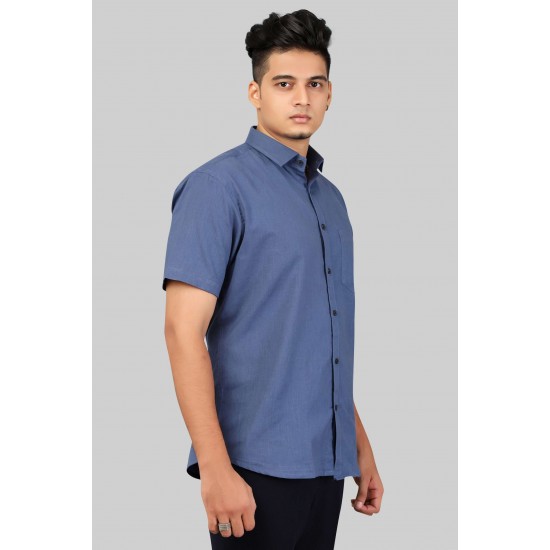 Buy Dark Blue Original Muslin Khadi shirt for Men