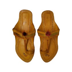 Buy tan colored traditional style ladies footwear.