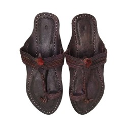 Buy attractive dark colored kolhapuri chappal for ladies.