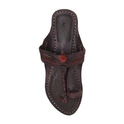 Buy attractive dark colored kolhapuri chappal for ladies.