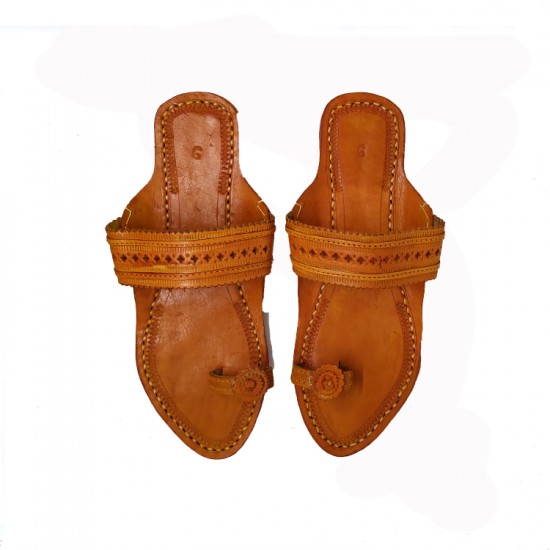 Buy Brown Colored designer Ladies Kolhapuri Chappal