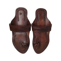 Buy Blackish Brown Colored Ladies fancy Kolhapuri Chappal