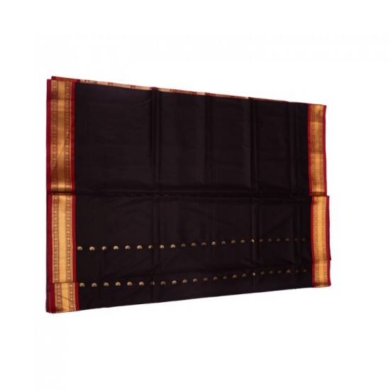 Buy Black Colored Belgaon Silk Saree With Contrast Blouse Piece Buy Black Colored Belgaon Silk Saree With Contrast Blouse Piece