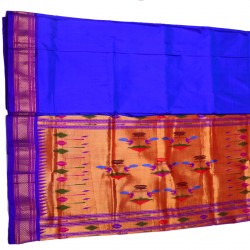 Buy Blue colored Original Paithani saree