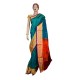 Buy munia Silk paithani with decorative zari and contrast  blouse piece
