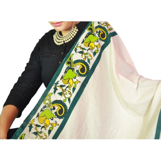 Buy hand painted Dupatta for women.