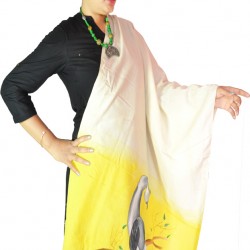Buy hand painted khadi dupatta for women.